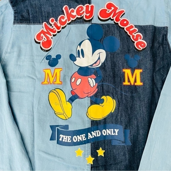 Disney Parks - Our Universe - Mickey Mouse Denim Shirt - Picture 4 of 4